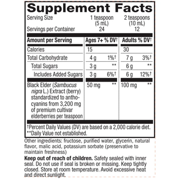 Sambucus Original Syrup Natures way