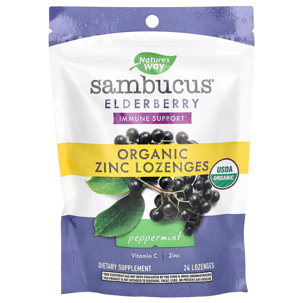 Sambucus Zinc Lozenges Elderberry Natures way