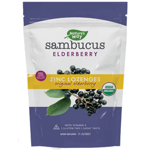 Sambucus Zinc Lozenges Elderberry Natures way