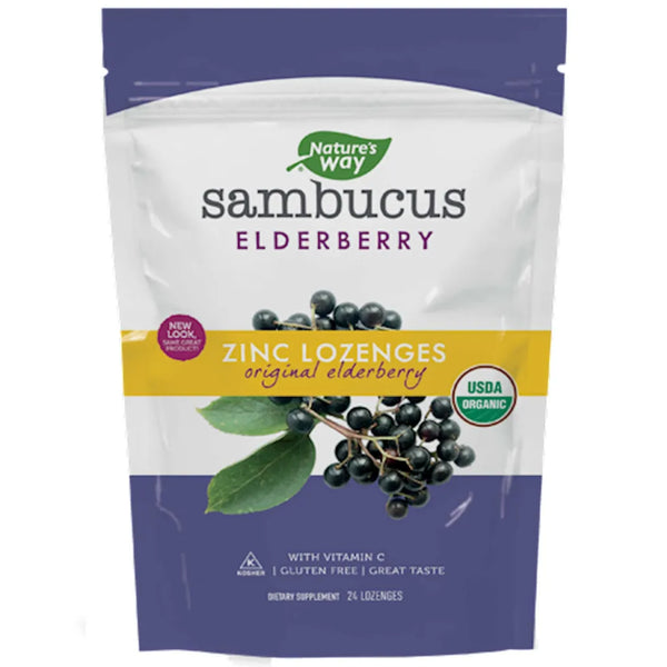 Sambucus Zinc Lozenges Elderberry Natures way