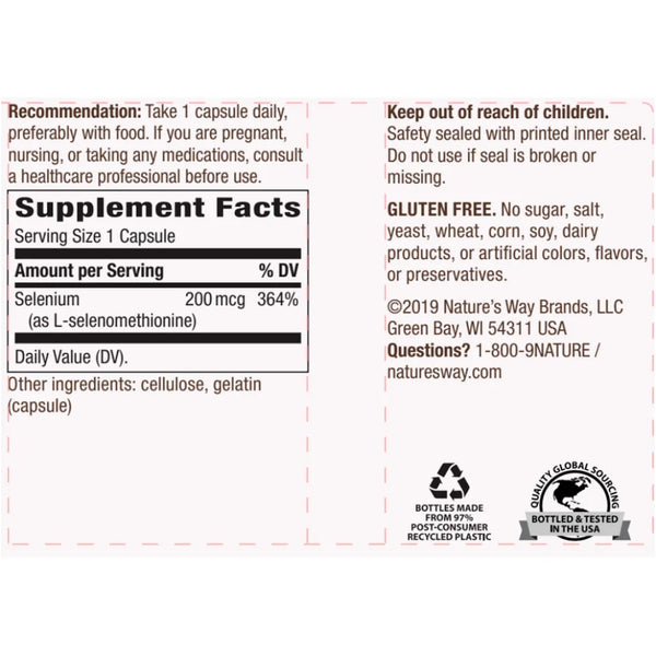 Selenium 200 mcg Natures way
