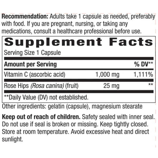 Vitamin C-1000 with Rose Hips Natures way