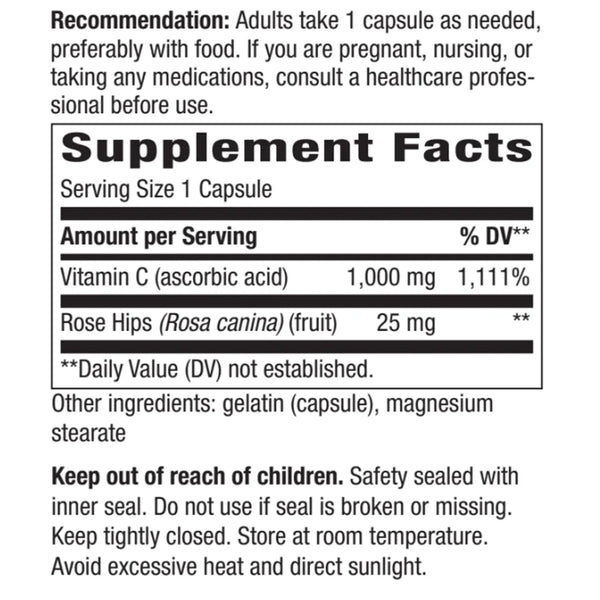 Vitamin C 1000 w/Rose Hips Natures way