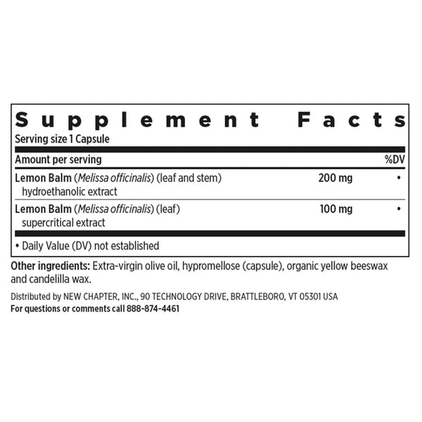 New Chapter Lemon Balm Force