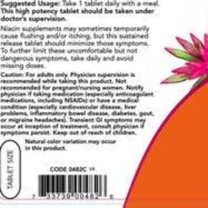Niacin 500 mg NOW - 250 Tablets