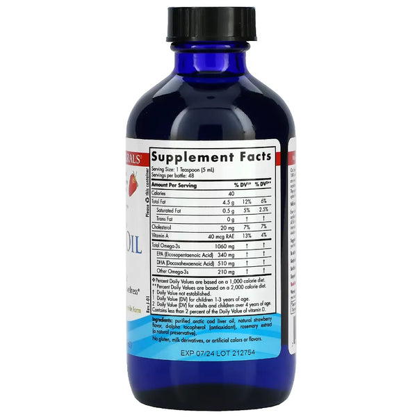 ingredients Nordic Naturals Arctic Cod Liver Oil Strawberry - Support Nervous System