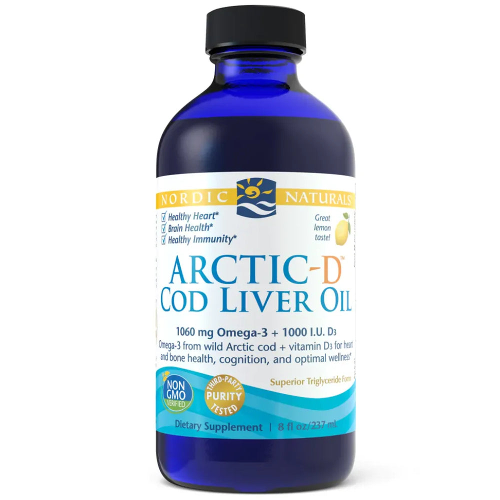 nordic Naturals Arctic-D Cod Liver Oil Lemon - Support Heart Health