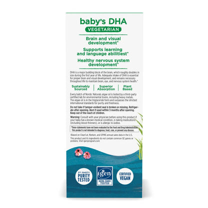 Abou Nordic Naturals Baby's DHA Vegetarian - Support Infant Brain
