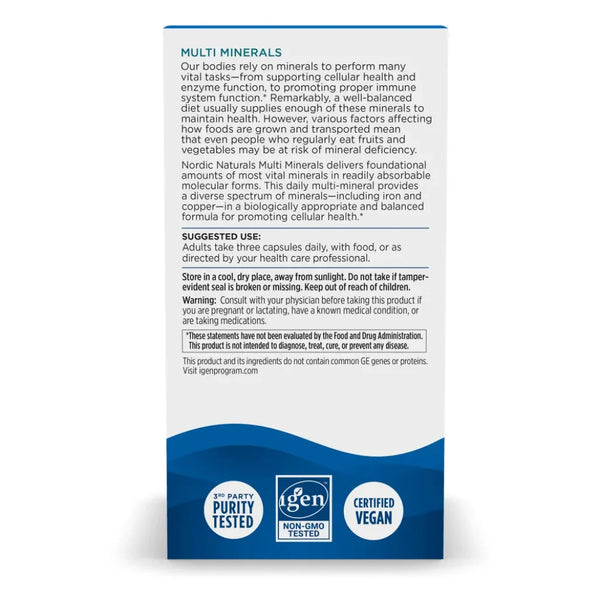 About Nordic Naturals Multi Minerals - Support for Foundational, Metabolic and Cellular Health