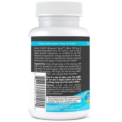 About Nordic Naturals Nordic CoQ10 Ubiquinol Sport - Helps Boost Cellular Energy Production