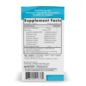 Ingredients of Nordic Flora Probiotic Comfort Dietary Supplement - Nordic Flora Comfort Blend: 103 mg, Cultures 15 Billion CFU