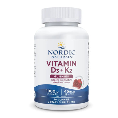 Nordic Naturals Vitamin D3 + K2 Gummies - Improve Bone Health
