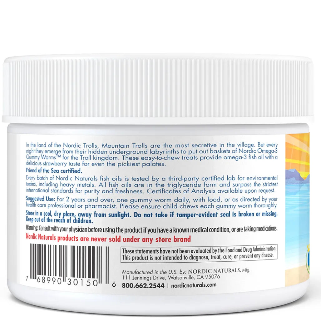 About Nordic Naturals Omega-3 Gummy Worms - Boost Brain Health