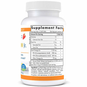 Ingredients of ProOmega 2000 Jr Dietary Supplement - Omega-3s 1120 mg, EPA 586 mg, DHA 456 mg