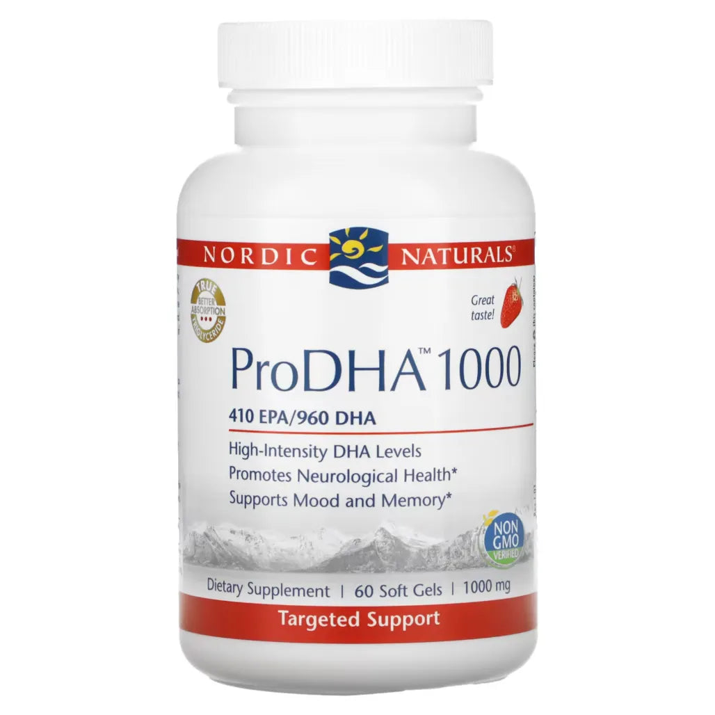 Nordic Naturals ProDHA 1000 Strawberry - Supports Healthy Brain 60caps