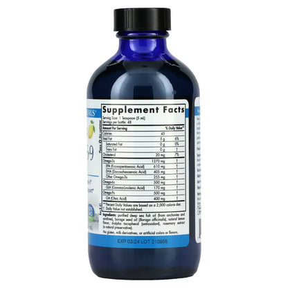 Ingredients of ProEFA-3.6.9 Liquid Dietary Supplement - Omega-3s1270 mg, EPA 610 mg, DHA 405 mg