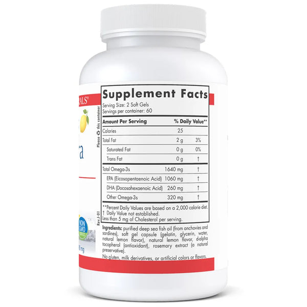 Ingredients of ProEPA Xtra Dietary Supplement - Omega-3s 1640 mg, EPA 1060 mg, DHA 260 mg