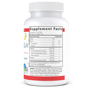 Ingredients of ProEPA with Concentrated GLA Dietary Supplement - Omega-3s 1217 mg, EPA 850mg, DHA 220mg