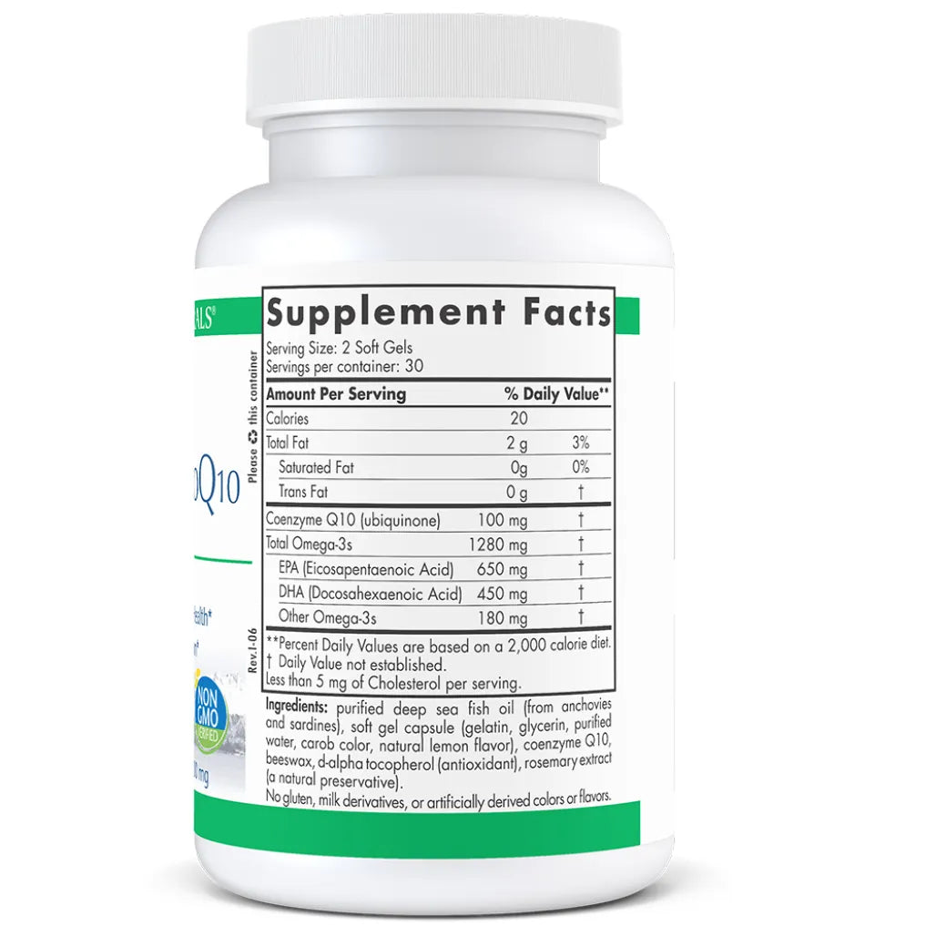 Ingredients of ProOmega CoQ10 Dietary Supplement - Coenzyme Q10 100mg, EPA 650, DHA 450
