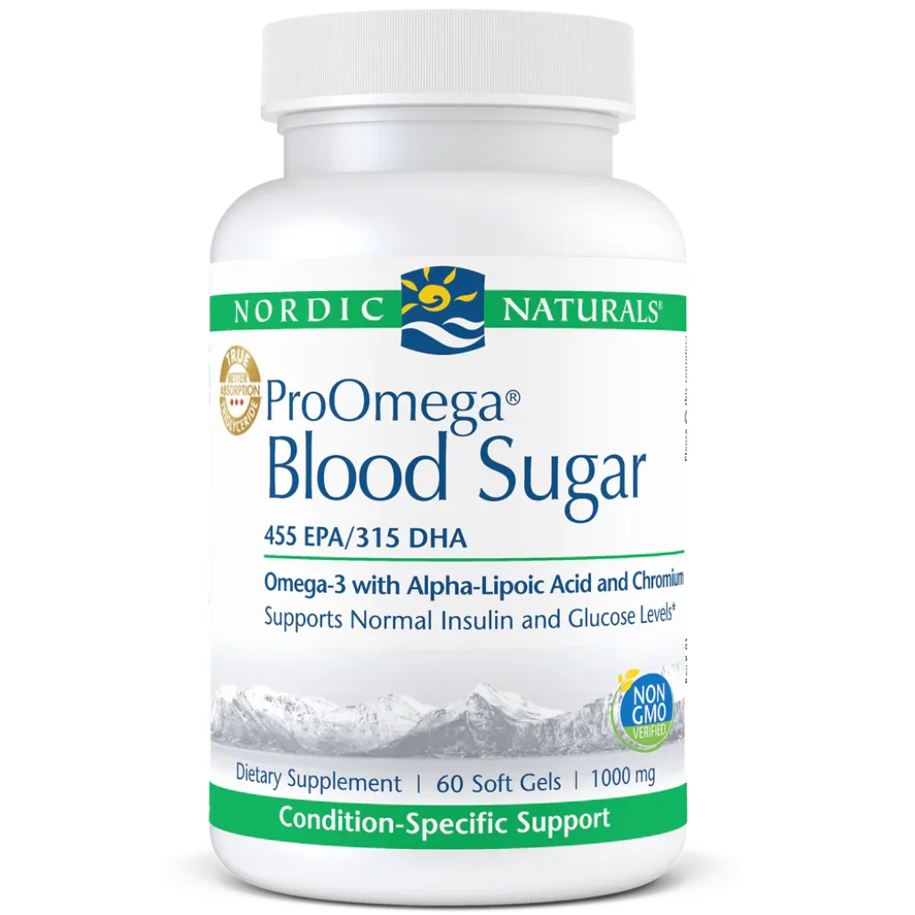 Nordic Naturals ProOmega Blood Sugar - Supports Normal Insulin and Glucose Levels