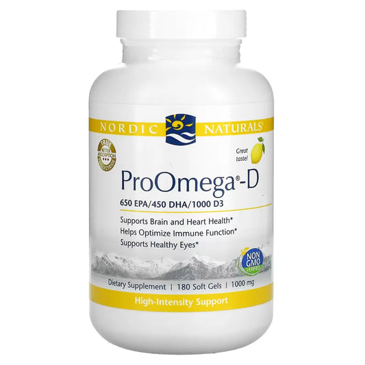 Nordic Naturals ProOmega D 1000 mg - Added Natural Vitamin D3 for Strong Bones