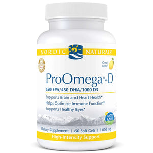Aboout ProOmega D 1000mg Lemon - 60 Softgels | Nordic Naturals | Support Immunity