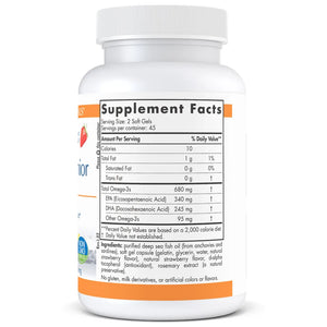 Ingredients of ProOmega Junior Dietary Supplement - Omega-3s 680 mg, EPA 340 mg, DHA 245 mg