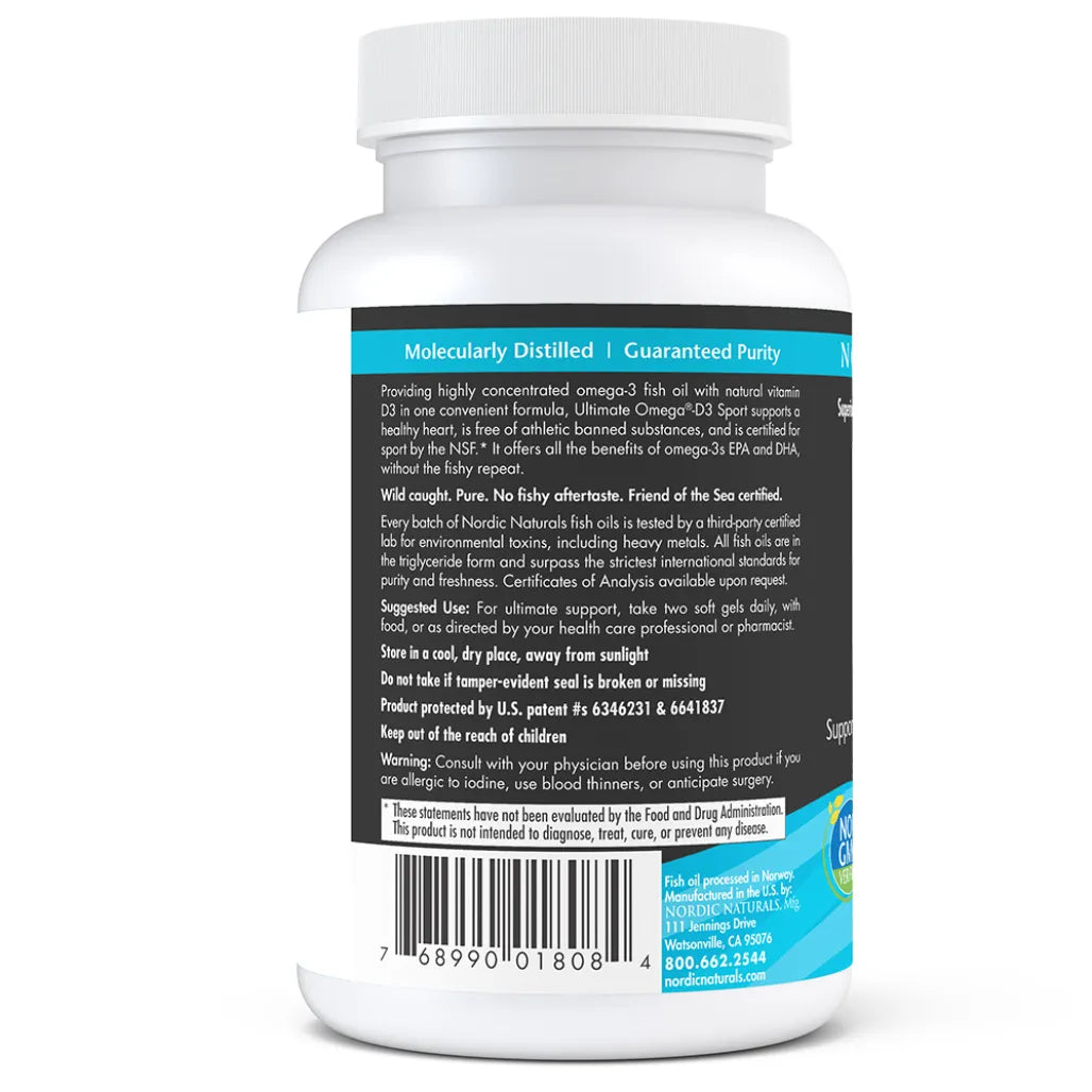 About Nordic Naturals Ultimate Omega-D3 Sport - Promoting Cardiovascular Health