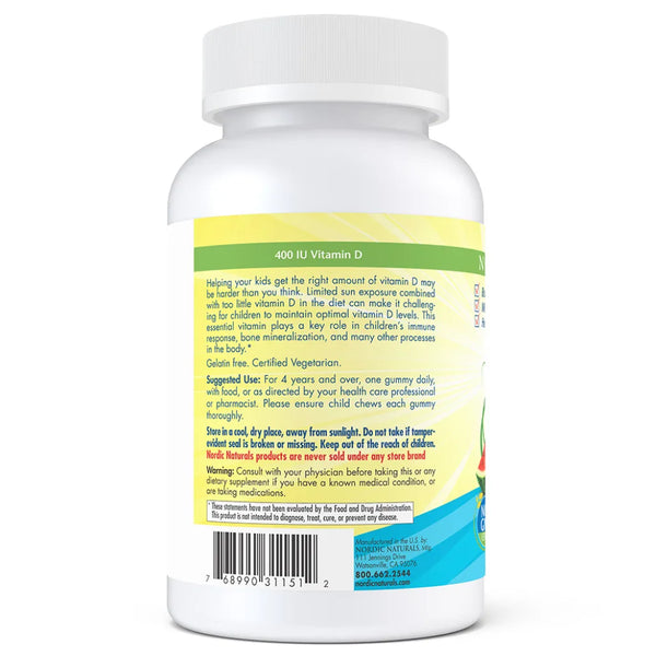 About Nordic Naturals Vitamin D3 Gummies Kids - Supports Healthy Bones and Immunity