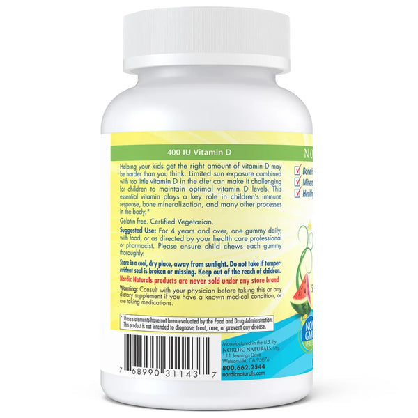 About Nordic Naturals Vitamin D3 Kids - Supports Healthy Bones and Muscles