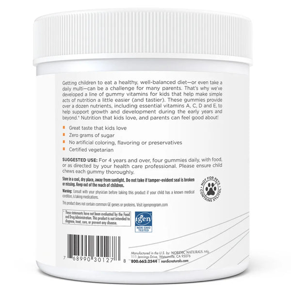 About Nordic Naturals Zero Sugar Kids Multi Gummies - Support Growth and Development of Kids