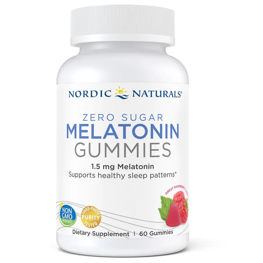 Nordic Naturals Zero Sugar Melatonin Gummies - Flexible Dosing Options to Prevent Morning Drowsiness.