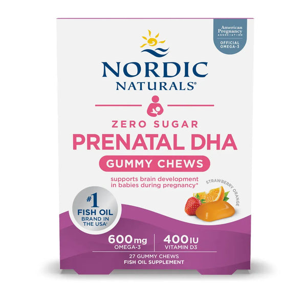 Nordic Naturals Zero Sugar Prenatal DHA Gummy Chews - Support a Healthy Pregnancy.