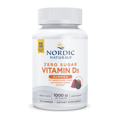 Nordic Naturals Zero Sugar Vitamin D3 Gummies - For Healthy Bones
