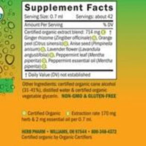 Not Now Nausea Spray Herbs OnTheGo Herb Pharm Ingredients