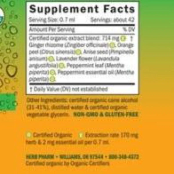 Not Now Nausea Spray Herbs OnTheGo Herb Pharm Ingredients