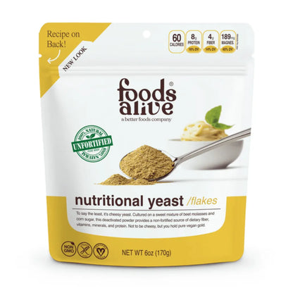 Nutritional Yeast Unfortified by Foods Alive at Nutriessential.com