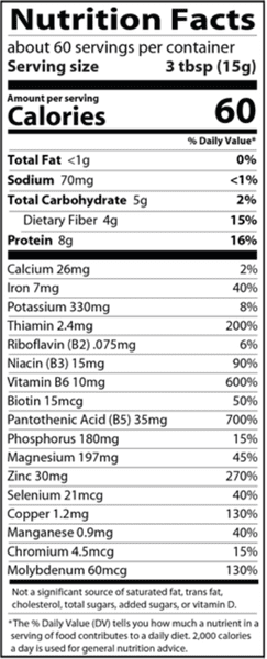 Nutritional Yeast Unfortified by Foods Alive at Nutriessential.com