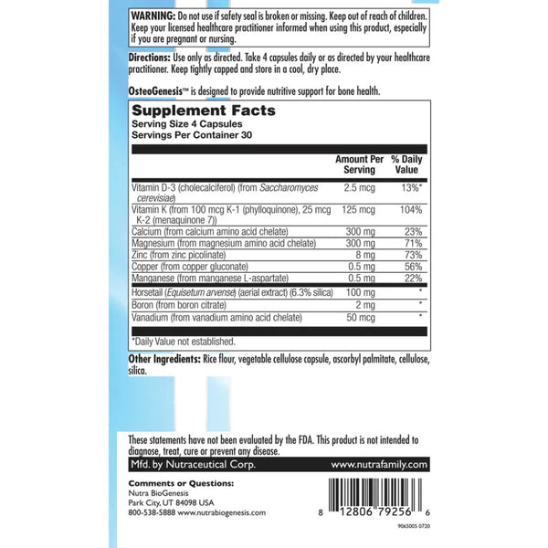 OSTEOGENESIS Nutra BioGenesis.com