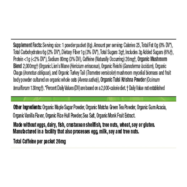 Mushroom Matcha Latte Om Mushrooms