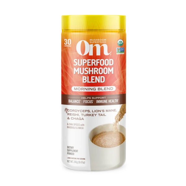 Mushroom Morning Energy Blend Powder Om Mushrooms