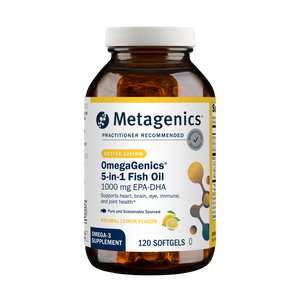OmegaGenics 5-in-1 Fish Oil, 1000mg EPA-DHA, Lemon Flavor Softgels