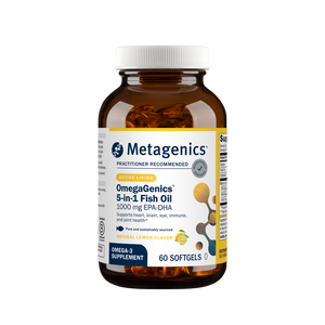 OmegaGenics 5-in-1 Fish Oil, 1000mg EPA-DHA, Lemon Flavor Softgels