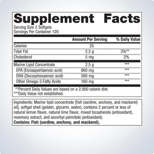 OmegaGenics Fish Oil EPA-DHA 500mg ingredients