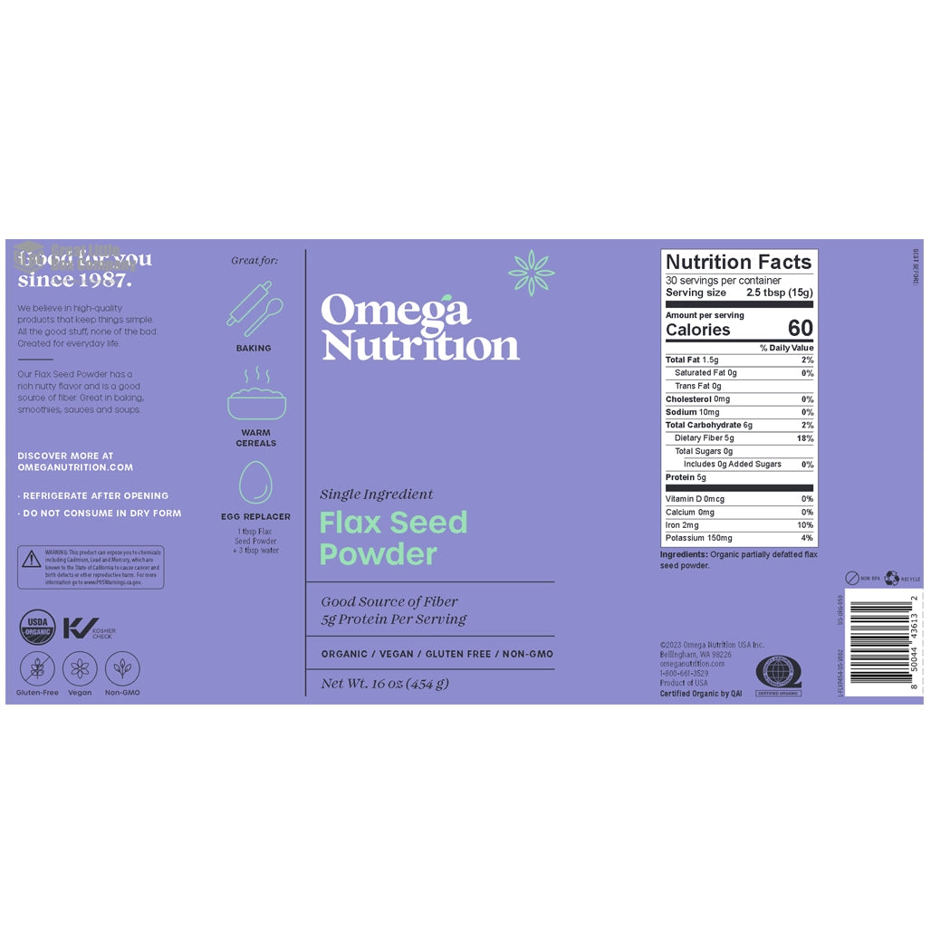 Flax Seed Powder Omega Nutrition