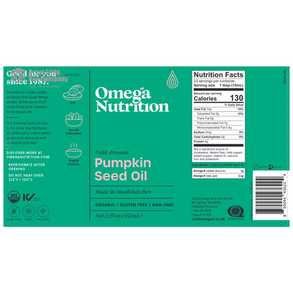 Pumpkin Seed Oil Omega Nutrition