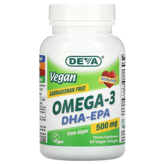 Omega Vegan DHA-EPA 500 mg DermaE Natural Bodycare