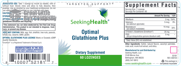 Optimal Glutathione Plus Lozenge by Seeking Health at Nutriessential.com