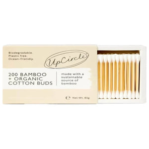 Organic Bamboo Cotton Buds - 200 Pieces