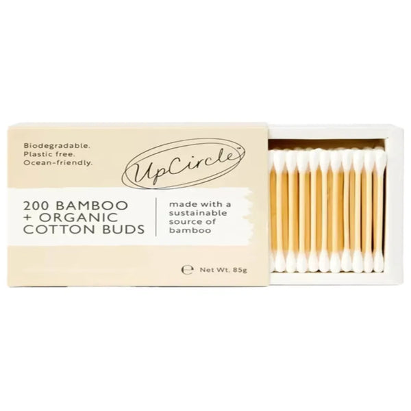 Organic Bamboo Cotton Buds - 200 Pieces